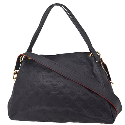 Louis Vuitton Ponthieu Handbag Monogram Empreinte Leather, NAVY, LEATHER, Handbag