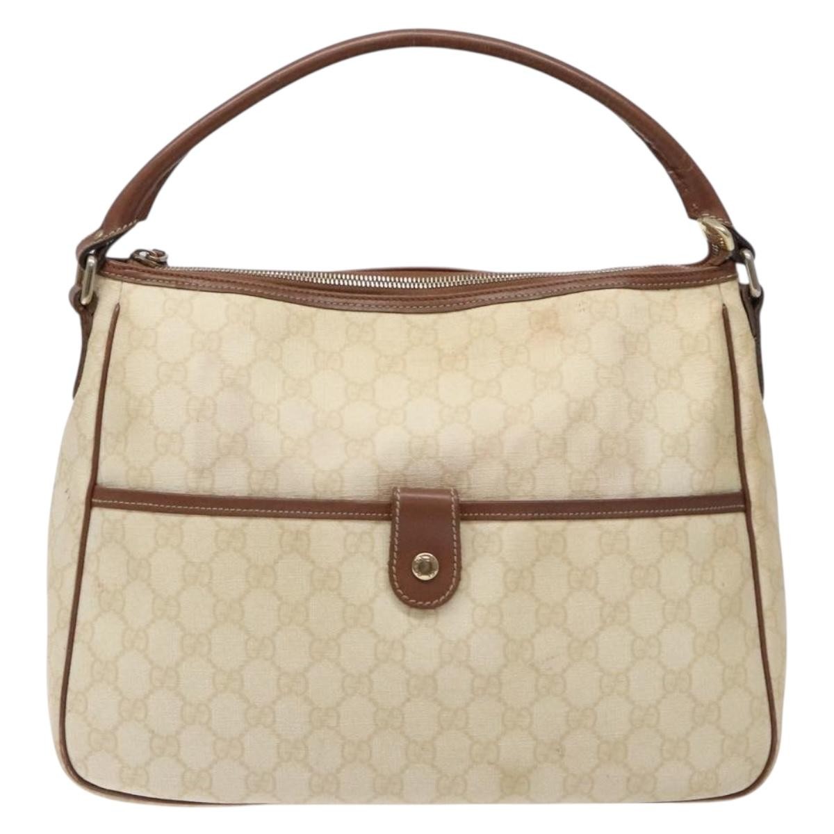 Gucci GG supreme handbag GG canvas, WHITE, PVC, Handbag