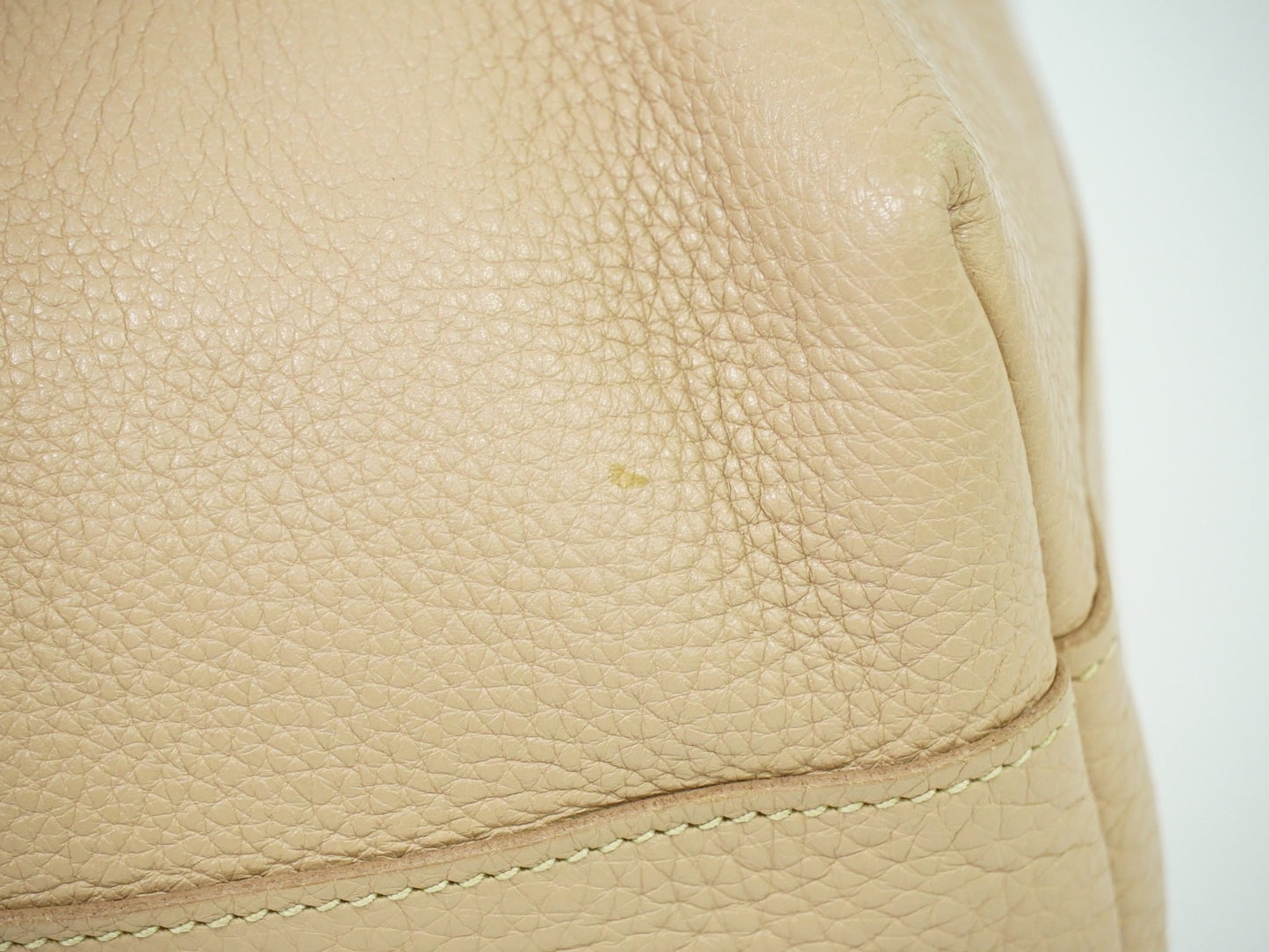 Prada Shopping Tote Vitello Daino, BEIGE, LEATHER, Tote bag