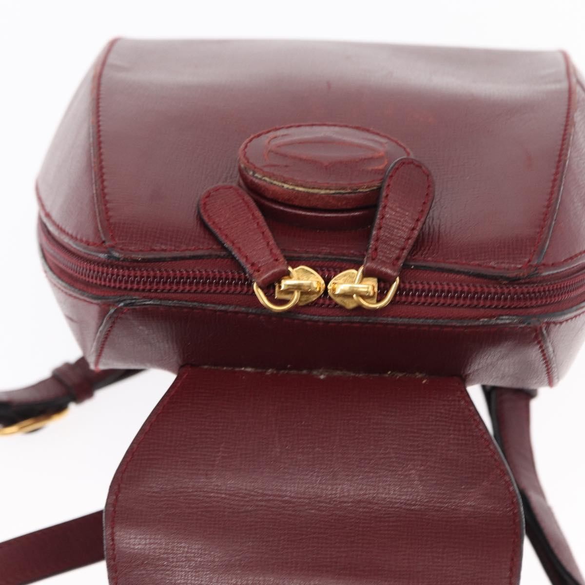 cartier Happy birthday backpack Leather, BURGUNDY, LEATHER, Backpack