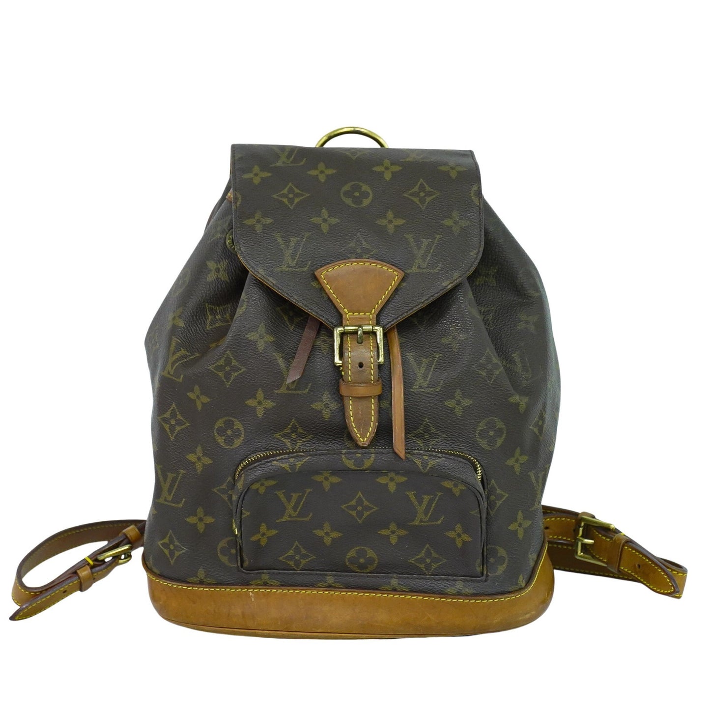 Louis Vuitton Vintage Montsouris Backpack Monogram Canvas, BROWN, CANVAS, Backpack
