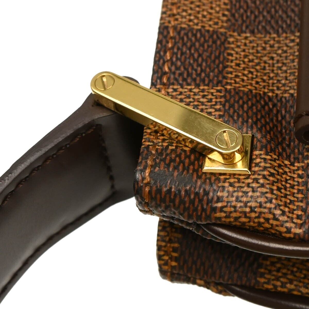 Louis Vuitton Aubagne Bag Damier, BROWN, CANVAS, Shoulder bag