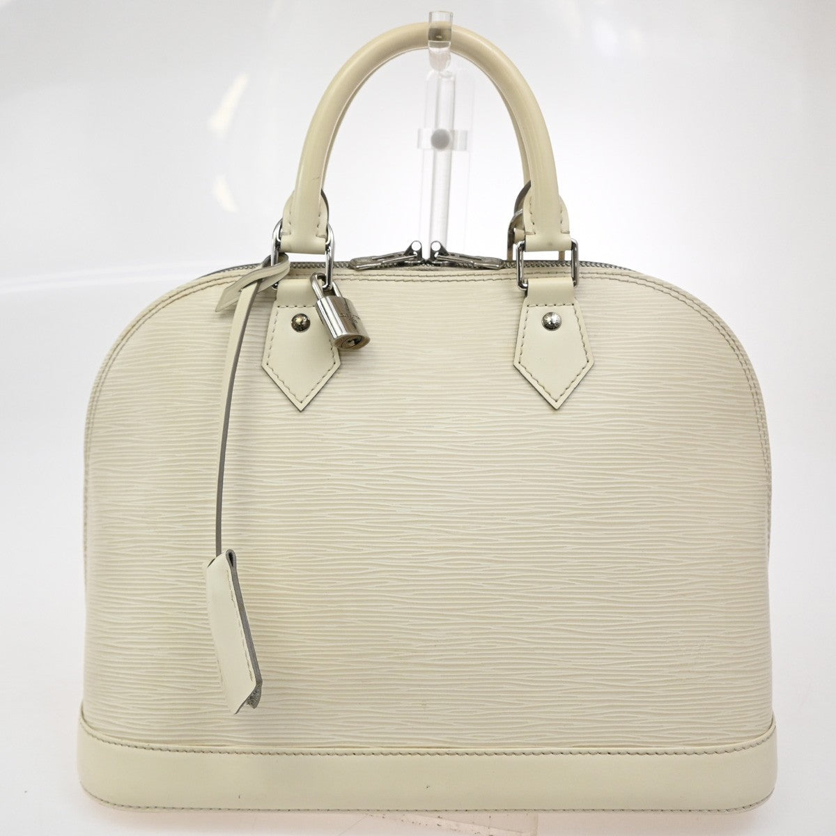 Louis Vuitton Alma Handbag Epi Leather, WHITE, LEATHER, Handbag