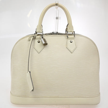 Louis Vuitton Alma Handbag Epi Leather, WHITE, LEATHER, Handbag