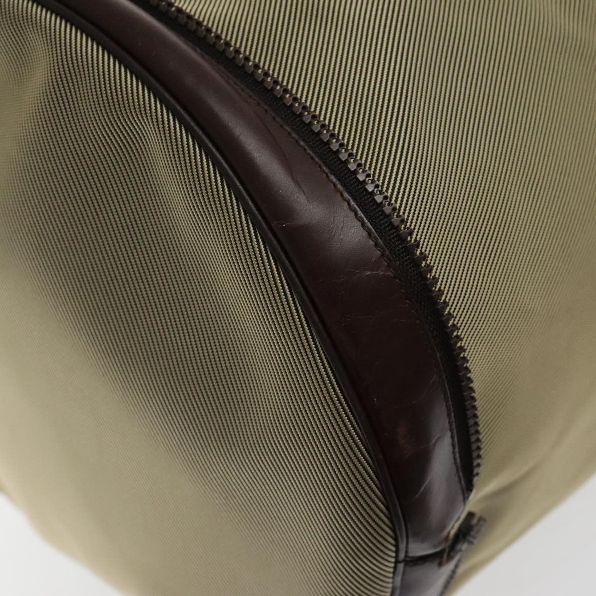 Salvatore Ferragamo Boston Bag Leather, BEIGE, CANVAS, Travel bag