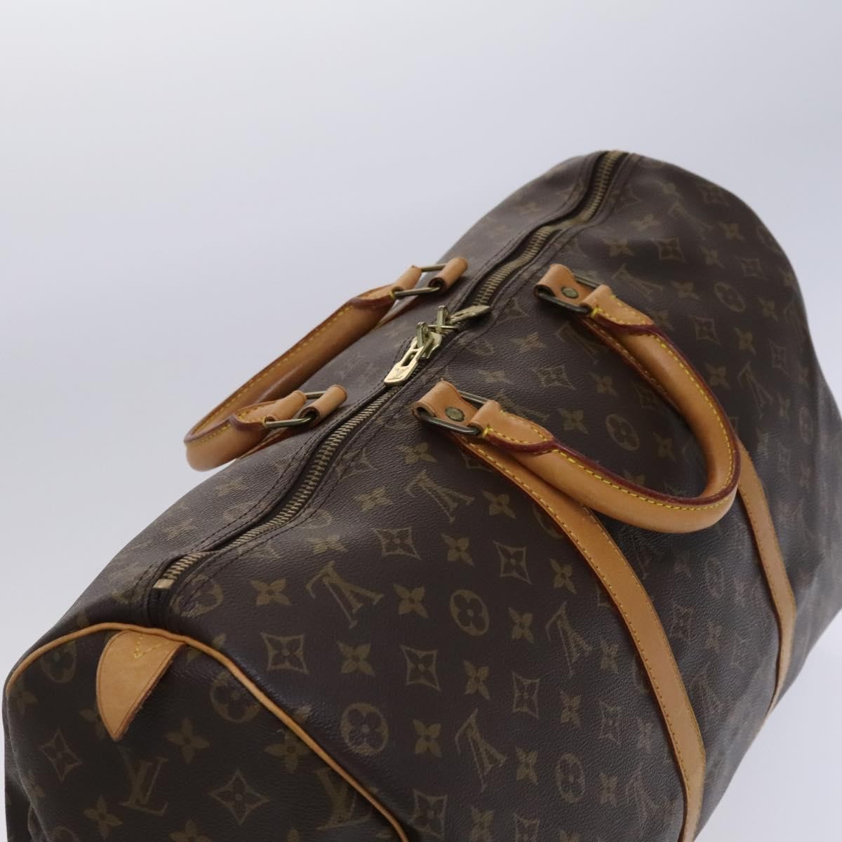 Louis Vuitton Keepall Bag Monogram Canvas, BROWN, CANVAS, Travel bag