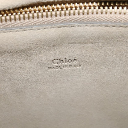 Chloe Faye Shoulder Bag Leather and Suede, NAVY, LEATHER, Shoulder bag