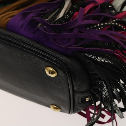 Saint Laurent Fringe Emmanuelle Bucket Bag Leather, MULTICOLOUR, LEATHER, Handbag