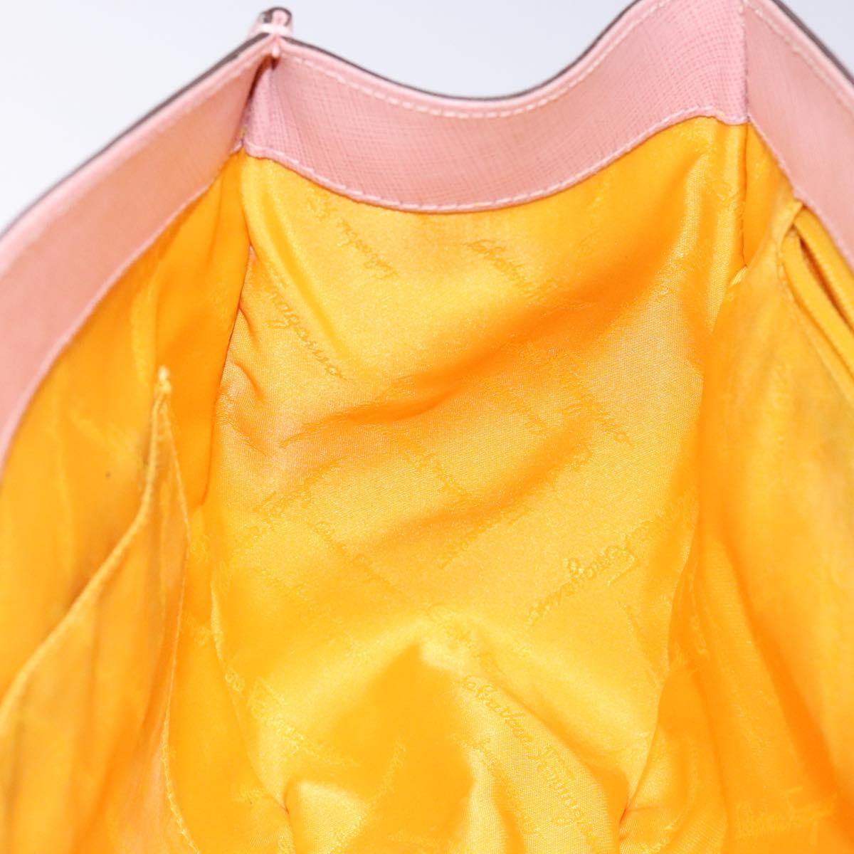 Salvatore Ferragamo Gancini handbag Leather, PINK, LEATHER, Handbag