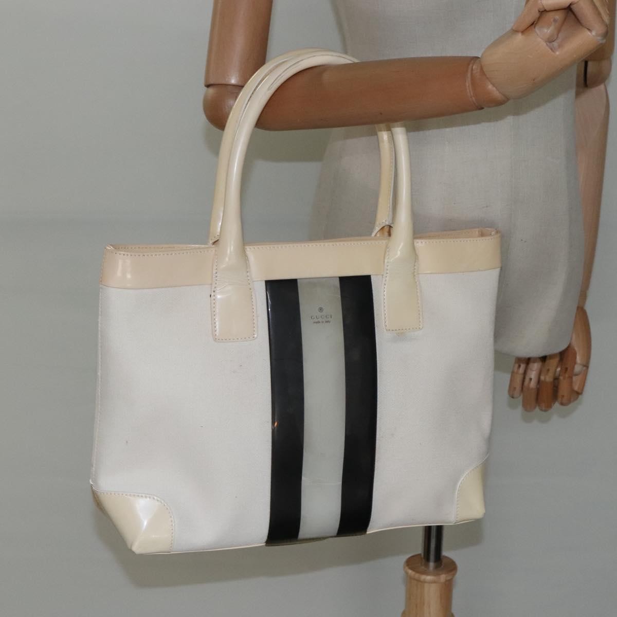 Gucci Open Tote Diamante Canvas, WHITE, CANVAS, Tote bag