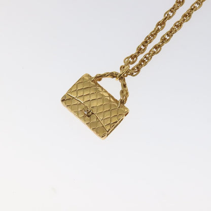 Chanel Flap Bag Pendant Necklace Metal, GOLD, METAL, Necklace