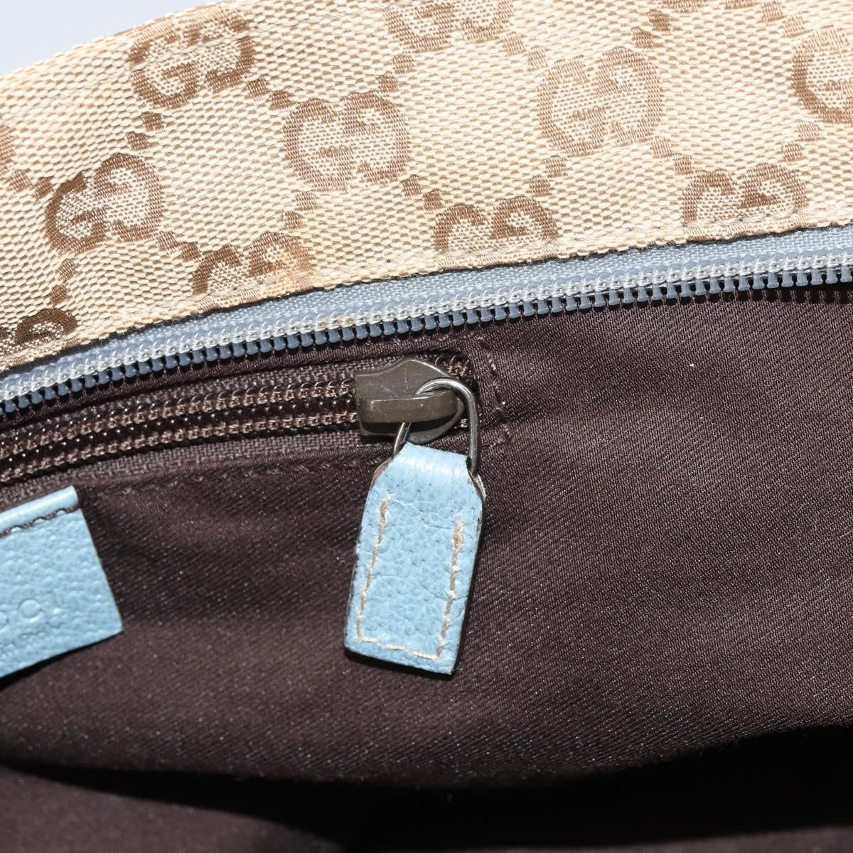 Gucci Web Zip Tote GG Canvas, BEIGE, CANVAS, Tote bag