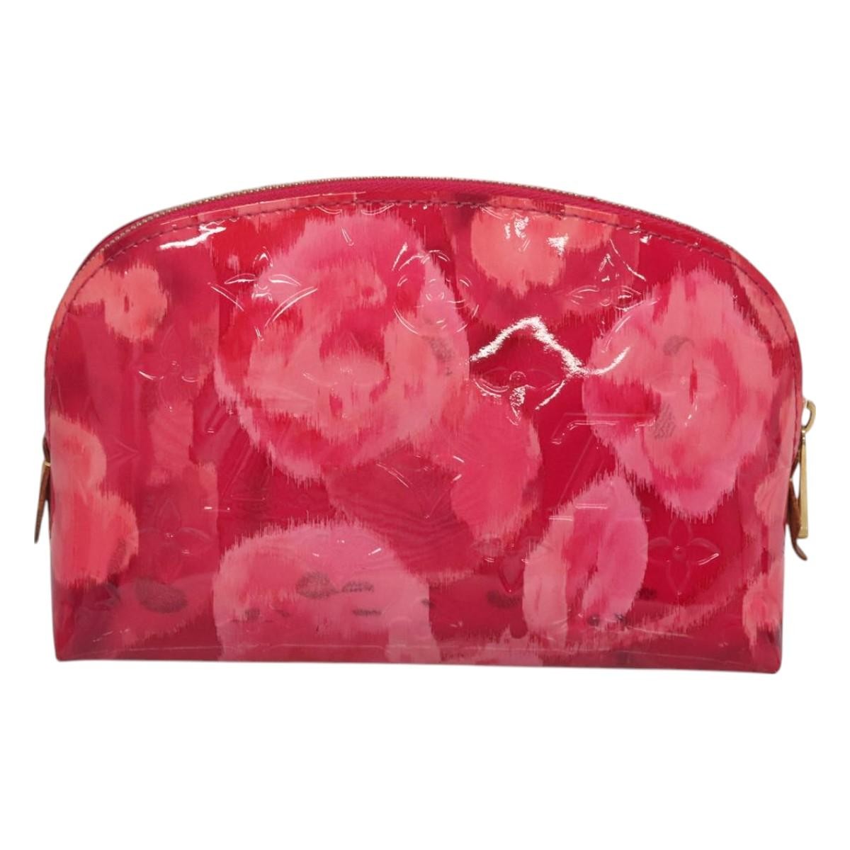 Louis Vuitton Cosmetic Case Limited Edition Monogram Vernis Ikat, PINK, PATENT_LEATHER, Toiletry Case