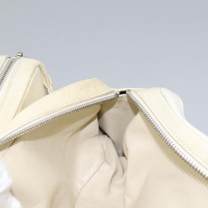 Bvlgari Chandra Top Handle Bag Leather, ECRU, LEATHER, Handbag