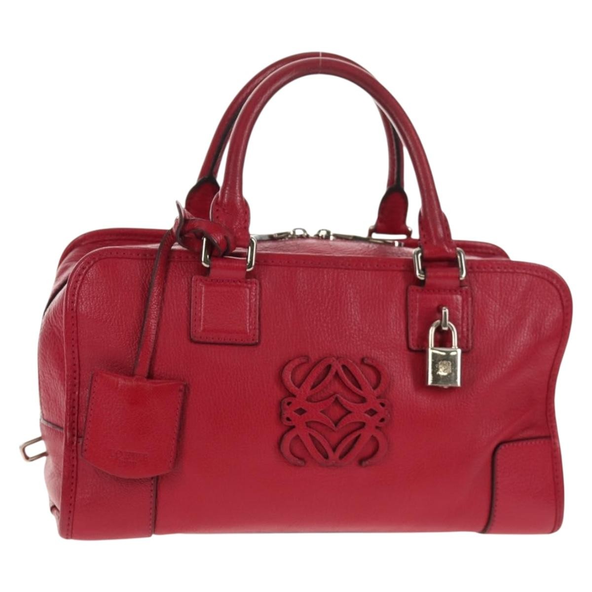 Loewe Amazona Bag Leather, RED, LEATHER, Handbag
