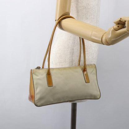 Prada Vintage Handbag Tessuto, BEIGE, NYLON, Handbag