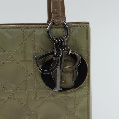 Christian Dior Vintage Tote Cannage Quilt Nylon, BEIGE, NYLON, Tote bag