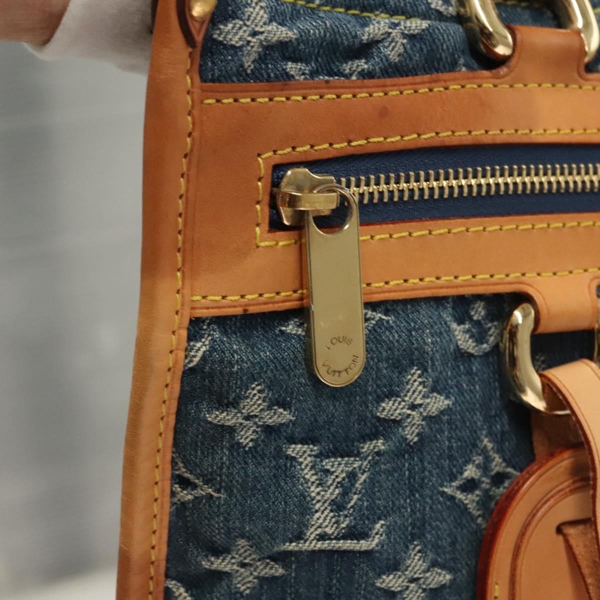 Louis Vuitton Baggy grand modèle Denim, BLUE, DENIM_JEANS, Handbag