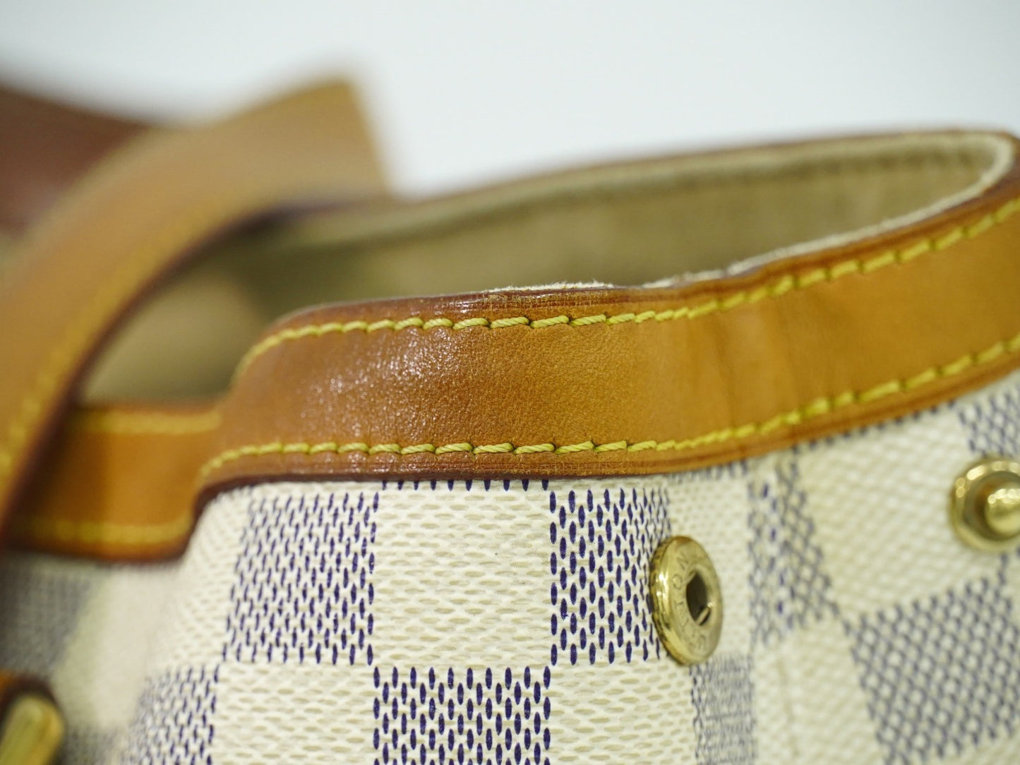 Louis Vuitton Hampstead Handbag Damier, WHITE, CANVAS, Tote bag