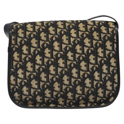 Christian Dior Vintage Flap Crossbody Bag Canvas, BLACK, CANVAS, Shoulder bag