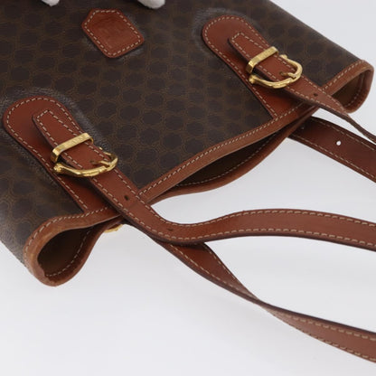 Celine Vintage Macadam Tote bag Canvas and Leather, Brown, Canvas, Tote Bag