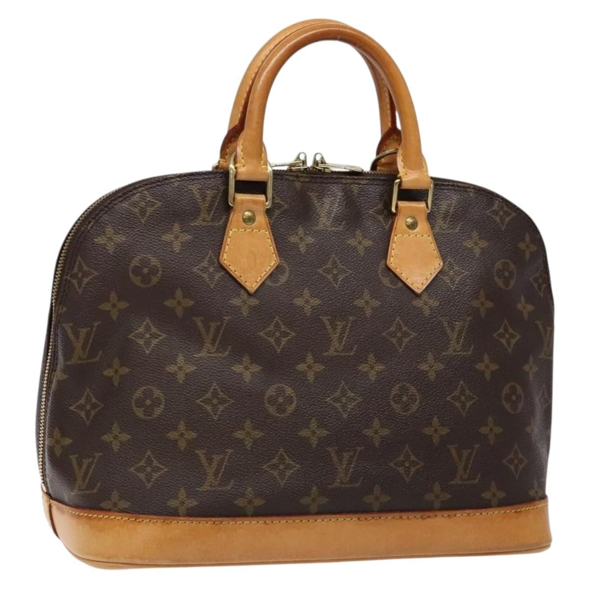 Louis Vuitton Alma Handbag Monogram Canvas, BROWN, CANVAS, Handbag