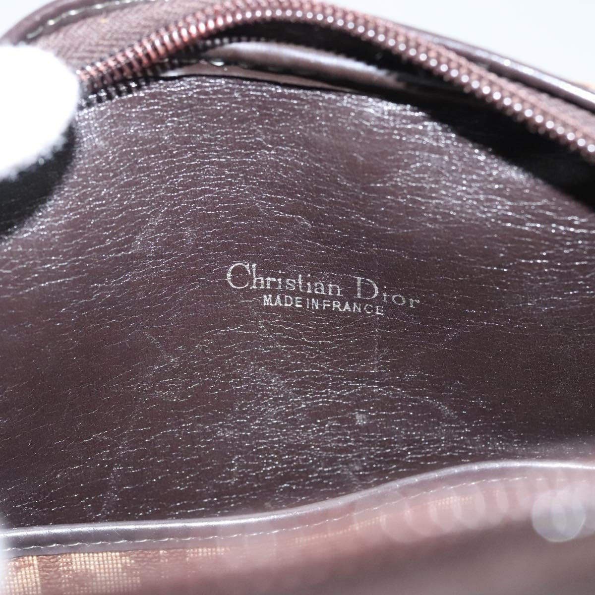 Christian Dior Vintage CD Trotter Handbag Canvas, BROWN, CANVAS, Handbag
