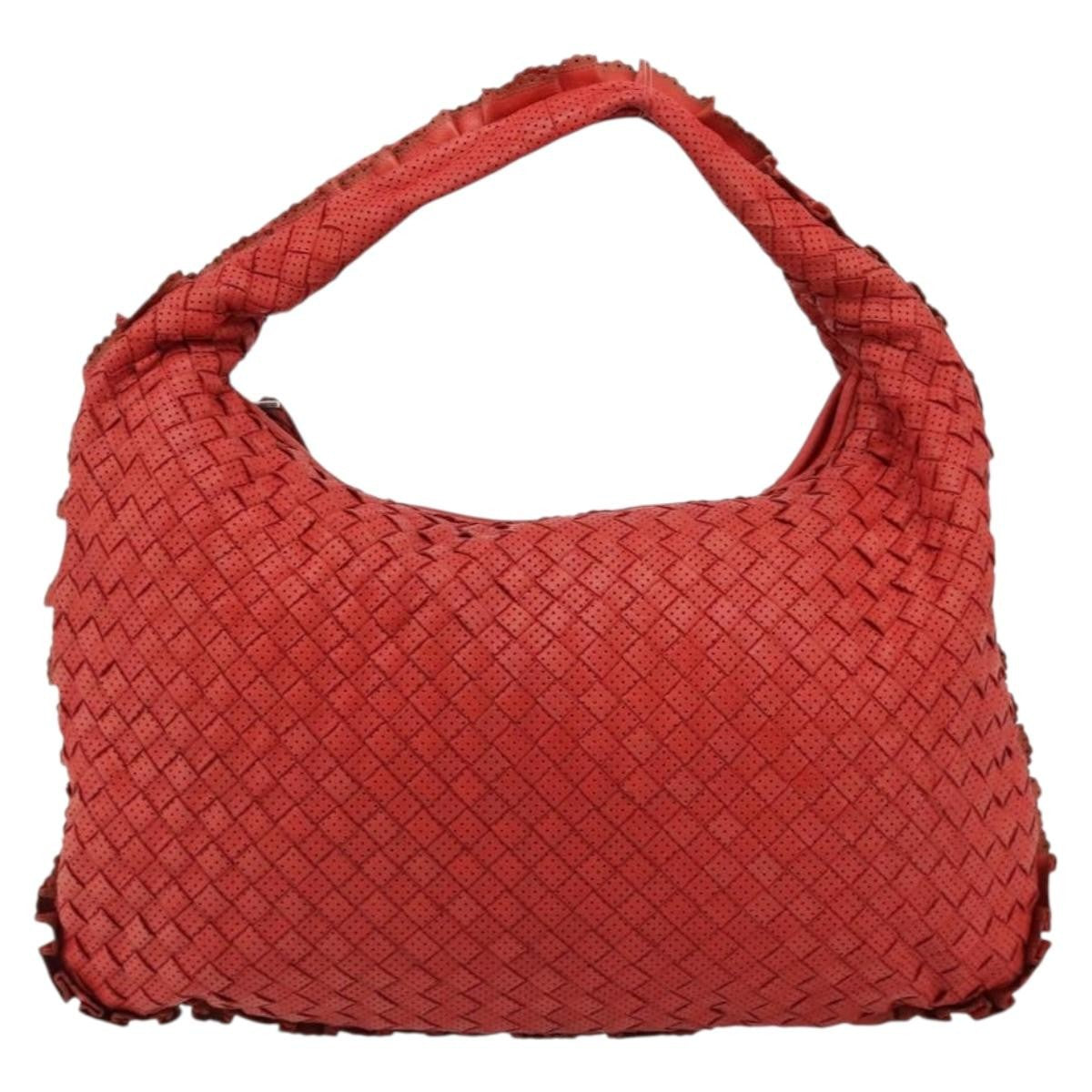 Bottega Veneta Intrecciato Shoulder bag Leather, Red, Leather, Shoulder Bag