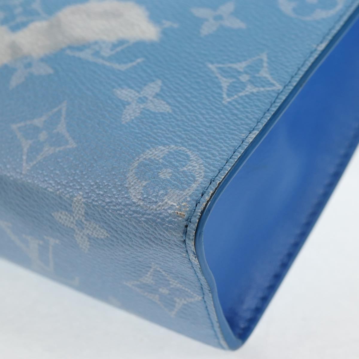 Louis Vuitton Pochette Voyage Limited Edition Monogram Clouds, BLUE, PVC, Clutche & pouche