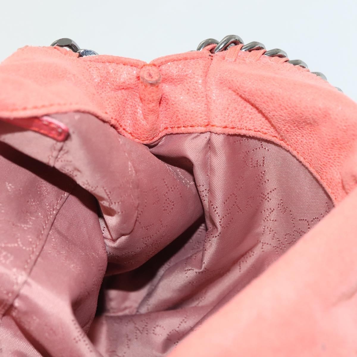 Stella McCartney Falabella Fold Over Bag Faux Suede, ORANGE, SUEDE, Shoulder bag