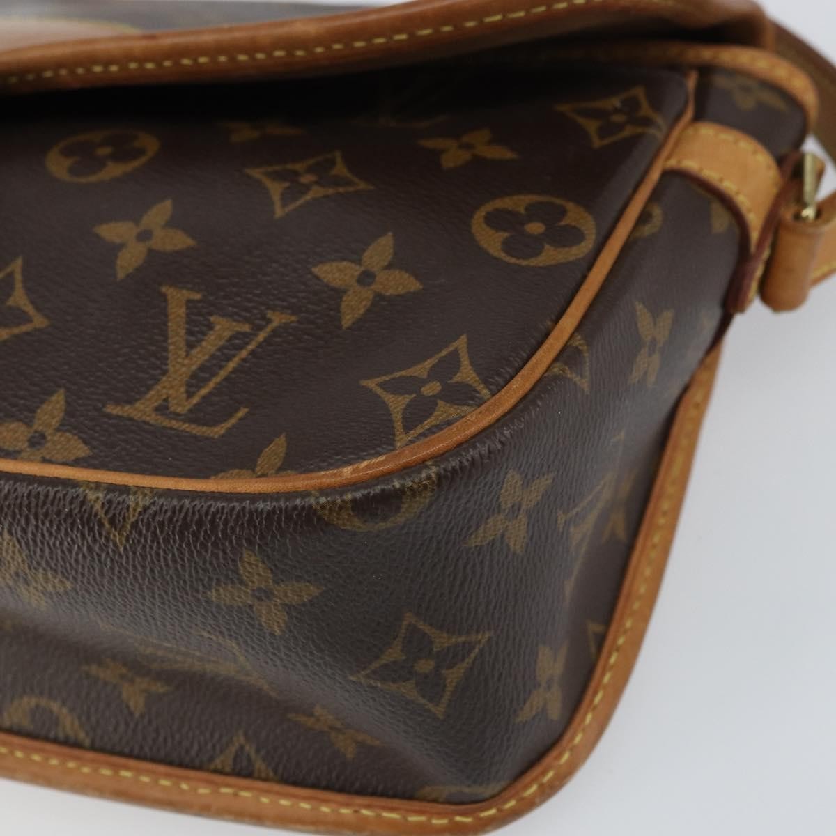 Louis Vuitton Sologne Handbag Monogram Canvas, BROWN, CANVAS, Shoulder bag