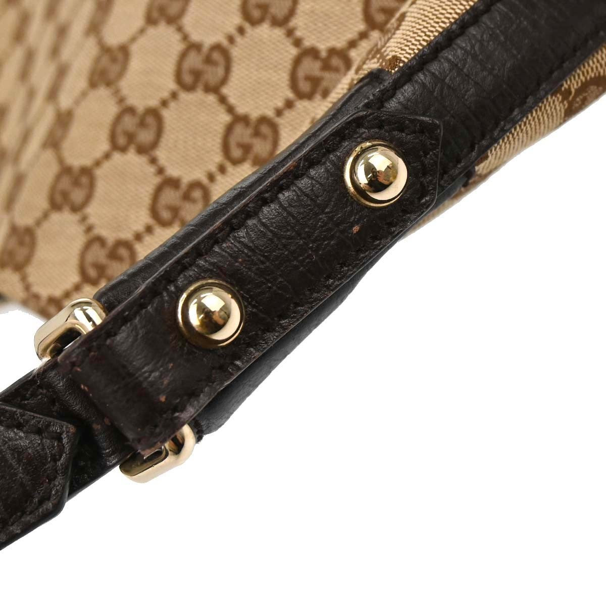 Gucci Vintage Horsebit Shoulder bag Canvas, Brown, Canvas, Shoulder Bag