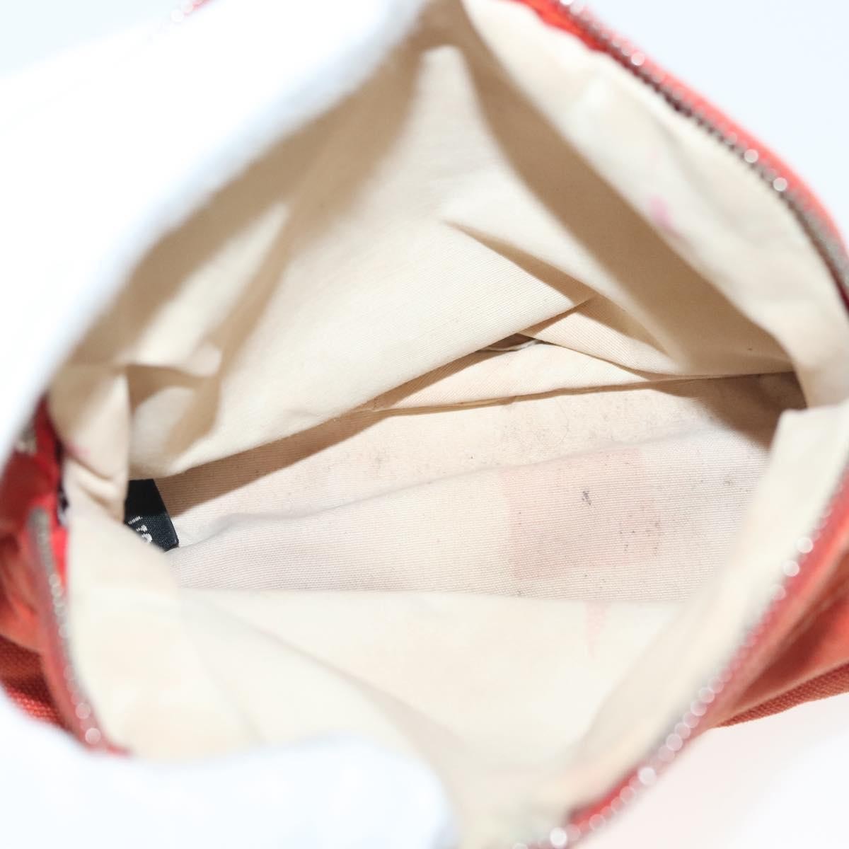 Hermes Bolide Travel Pouch Canvas, ORANGE, CANVAS, Travel bag