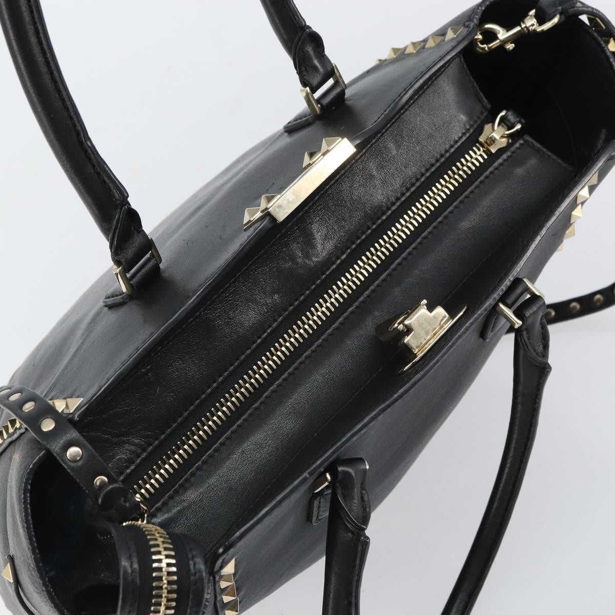 Valentino Garavani Rockstud Tote Soft Leather, BLACK, LEATHER, Tote bag