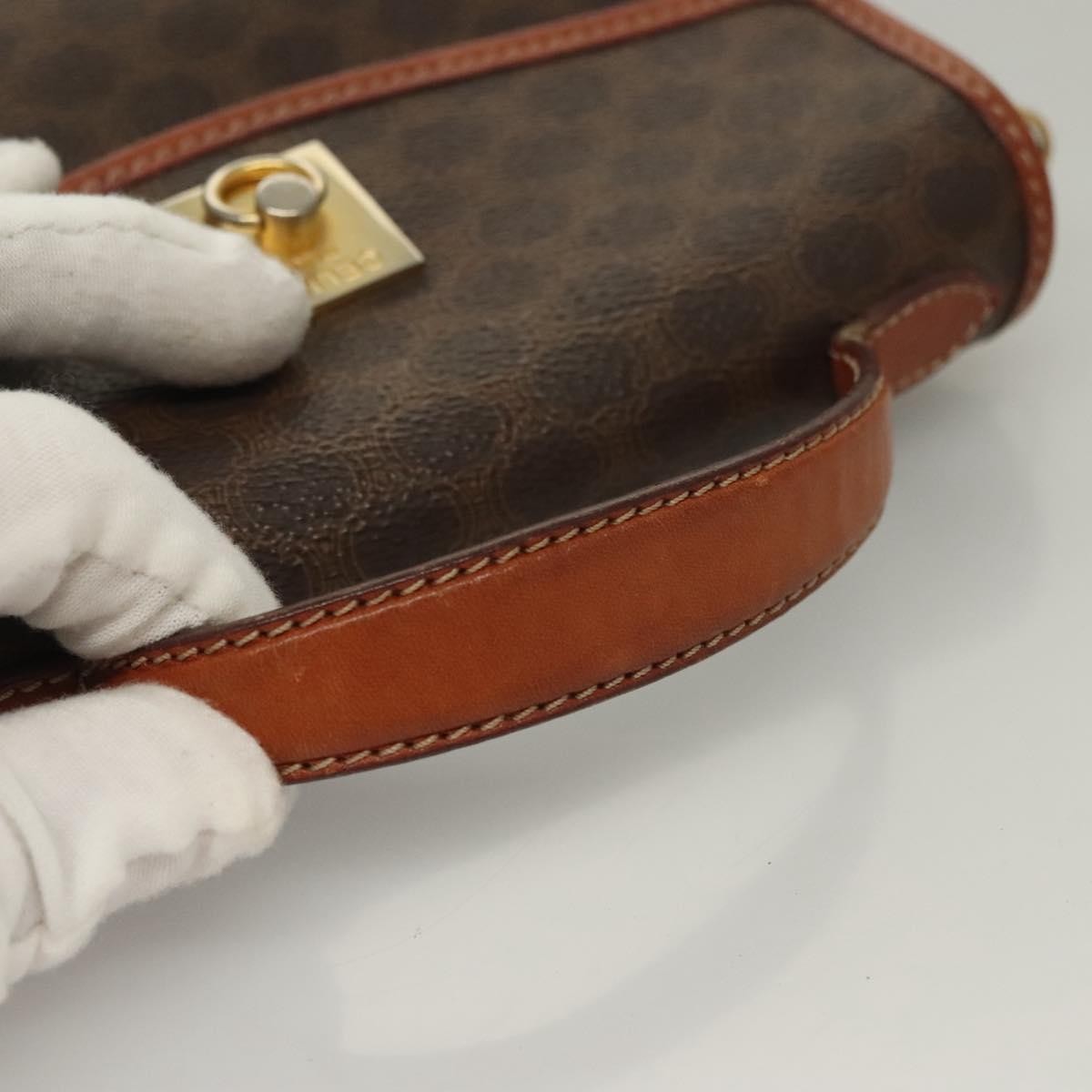 Celine Triomphe vintage handbag Macadam canvas, BROWN, CANVAS, Handbag