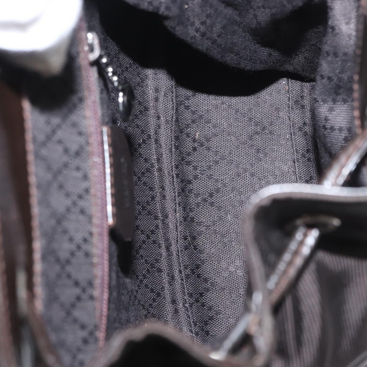 Gucci Vintage Bamboo Backpack Nylon and Patent Leather, BLACK, NYLON, Backpack