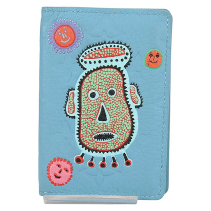 Louis Vuitton pocket organizer Leather, BLUE, LEATHER, Card Holders