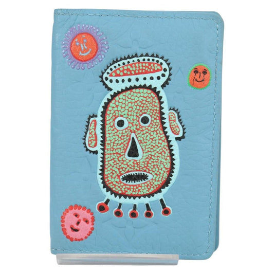 Louis Vuitton pocket organizer Leather, BLUE, LEATHER, Card Holders