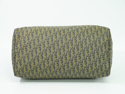 Christian Dior Vintage Trotter Boston Bag Canvas, NAVY, CANVAS, Travel bag