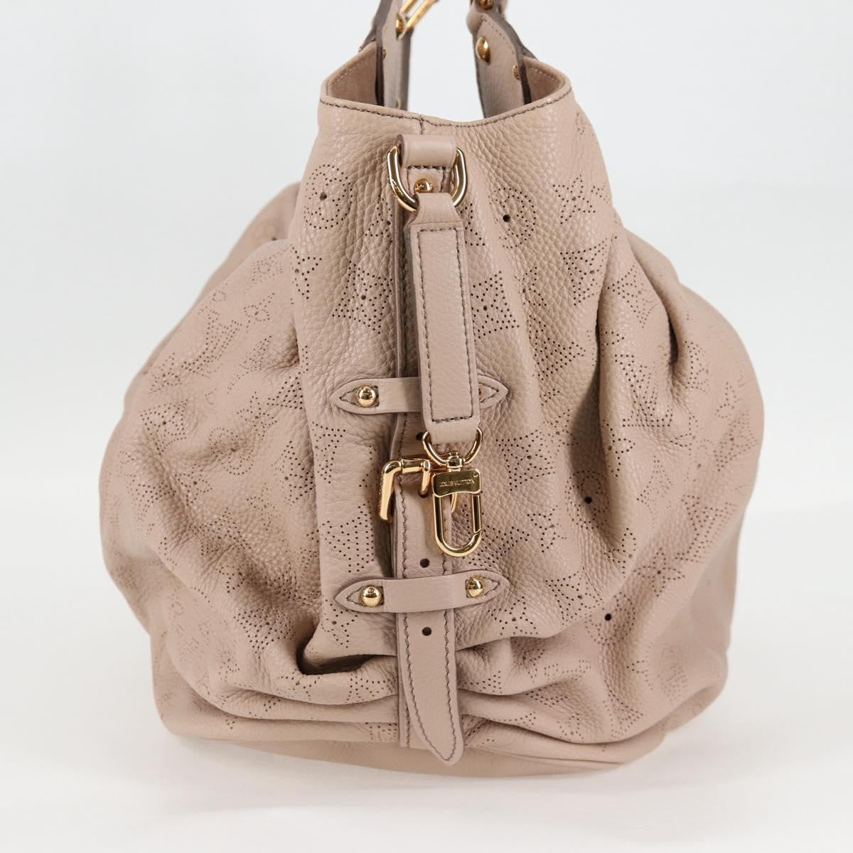 Louis Vuitton XL Hobo Mahina Leather, BEIGE, LEATHER, Tote bag