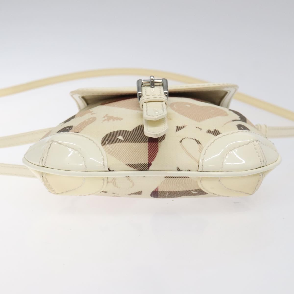 Burberry Flap Shoulder Bag Canvas, BEIGE, CANVAS, Shoulder bag