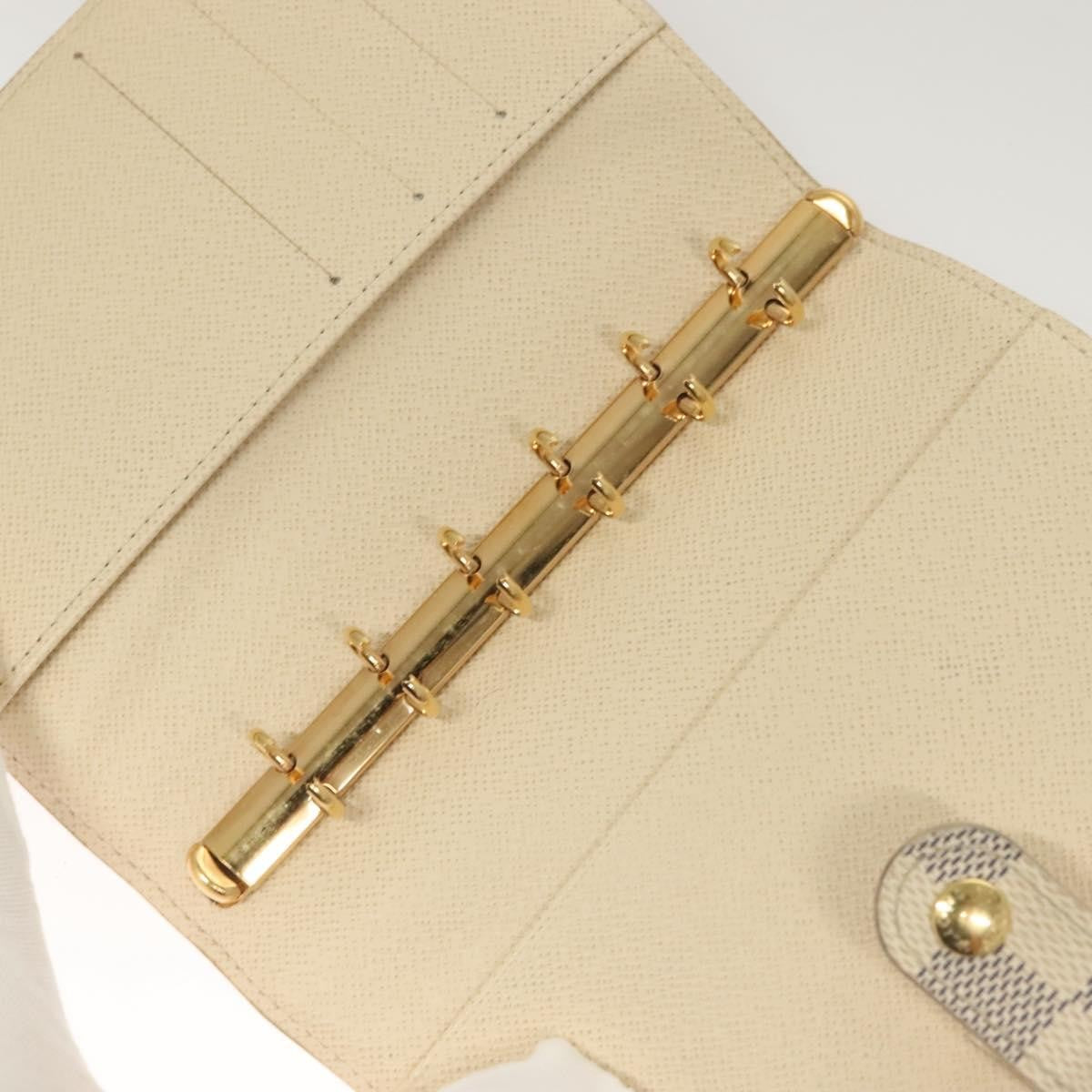 Louis Vuitton Agenda Cover Damier Azur, WHITE, CANVAS, Tech accessory