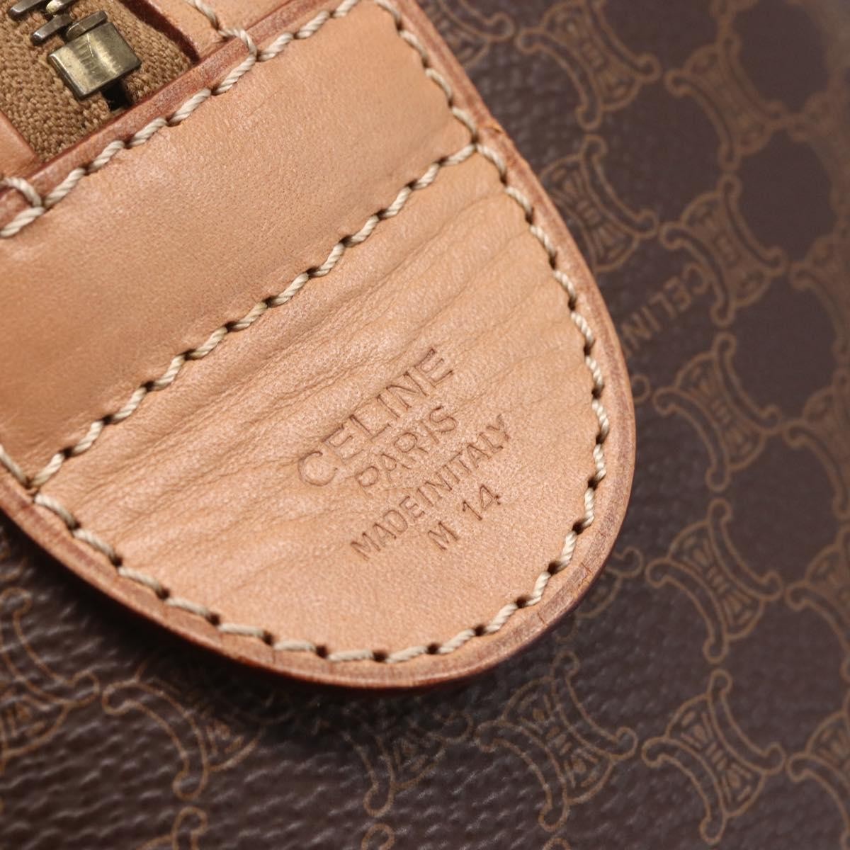 Celine Vintage Macadam Boston bag Canvas, BROWN, CANVAS, Handbag