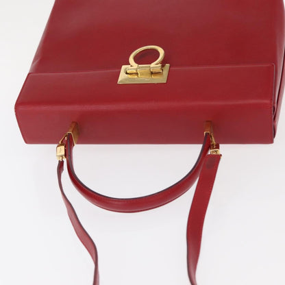 Salvatore Ferragamo Gancini handbag Leather, RED, LEATHER, Handbag