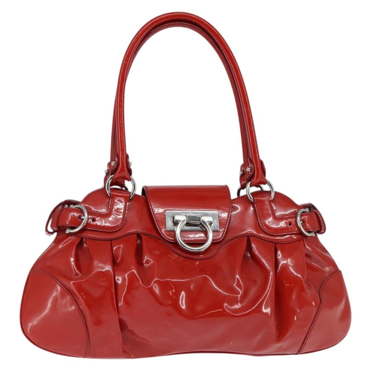 Salvatore Ferragamo Marisa Crossbody Patent leather, RED, PATENT_LEATHER, Handbag