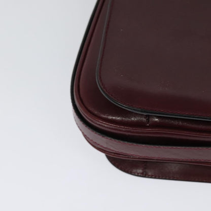 Bally Vintage Shoulder Bag Leather, BURGUNDY, LEATHER, Shoulder bag