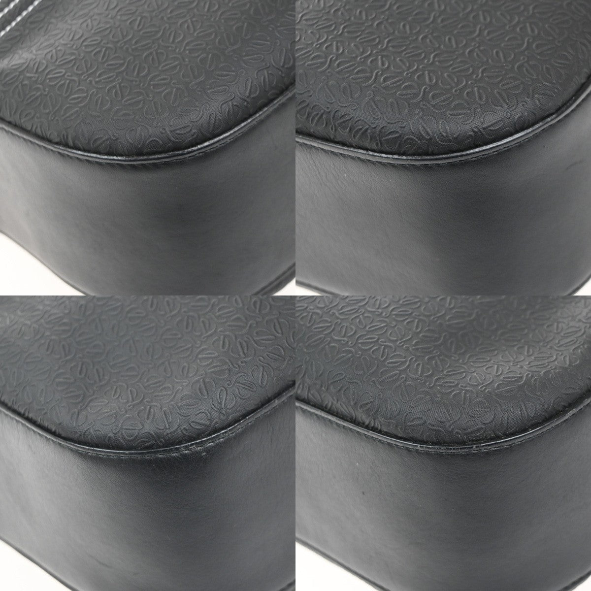 Loewe Anagram Shoulder Bag Leather, BLACK, PVC, Shoulder bag