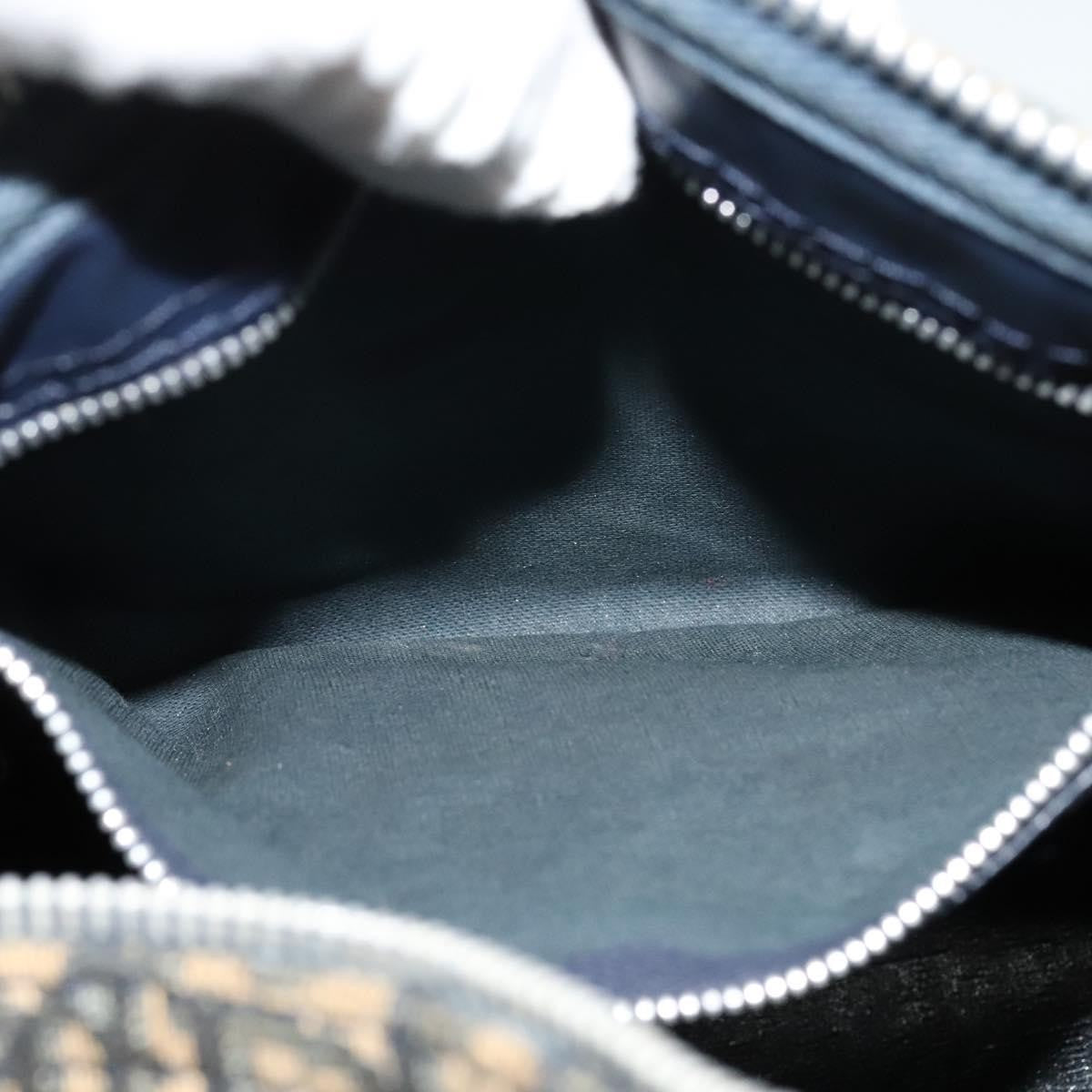 Christian Dior Vintage Trotter Boston Bag Diorissimo Canvas, NAVY, CANVAS, Handbag