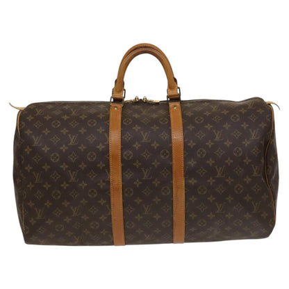 Louis Vuitton Keepall Bag Monogram Canvas, BROWN, CANVAS, Travel bag