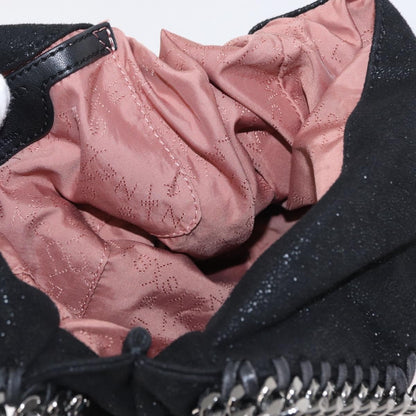 Stella McCartney Falabella Fold Over Crossbody Bag Shaggy Deer, BLACK, POLYESTER, Shoulder bag